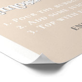 Poster Mimosa Bar Bubbly Disco Ball Fête des mariées (Coin)