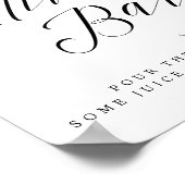 Poster Mimosa Bar Chic Bridal Shower or Wedding Sign (Coin)