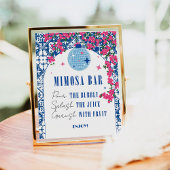 Poster Mimosa Bar Dansant Reine Fête des mariées grecque