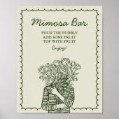 Poster Mimosa Bar Fresh Off The Market Bridal Sign (Devant)
