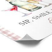 Poster Mimosa bar Rose Fête des mariées fraîche du marché (Coin)