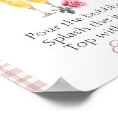 Poster Mimosa bar Rose Fête des mariées fraîche du marché (Coin)