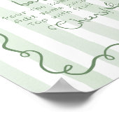 Poster Mimosa bar Sage vert Whimsical nuptiale douche (Coin)