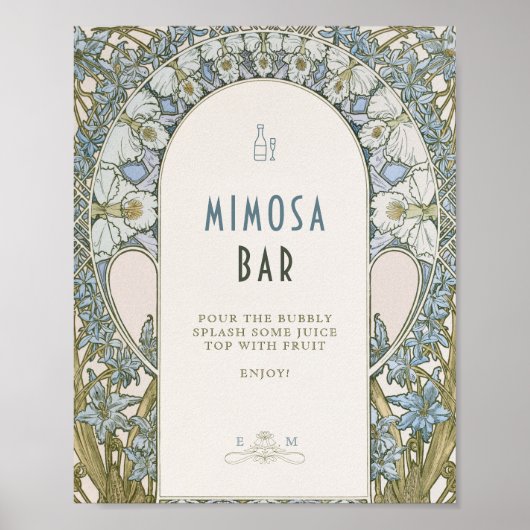 Poster Mimosa Sign Vintage 1920 (Devant)
