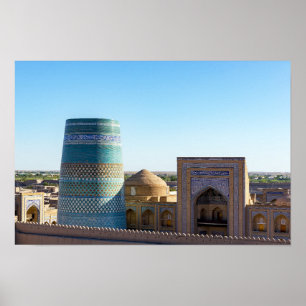 Poster Minaret inachevée de Kalta Minor - Khiva, Ouzbékis
