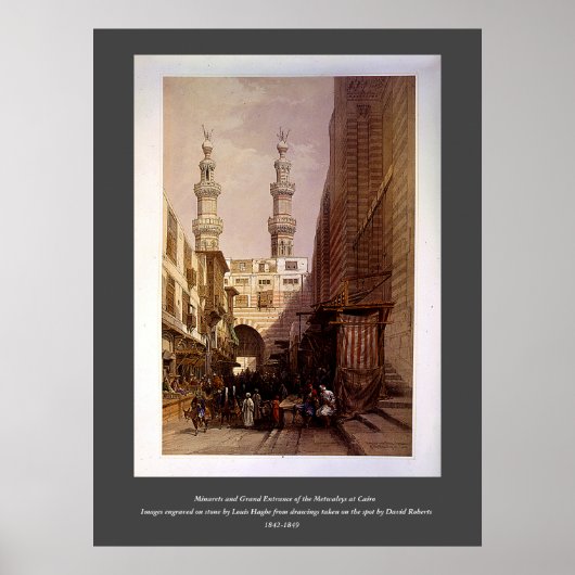 Poster Minarets & Entrée de Metwaleys Roberts/Haghe Art (Devant)