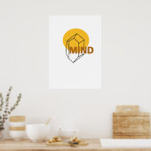 Poster Mind - Art Crytal abstrait (Cuisine)