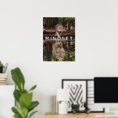 Poster Mindset Is Everything, Wolf and Pup Water Reflect (Bureau à domicile)