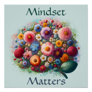 Poster Mindset Matters Inspiration de la santé mentale Ar