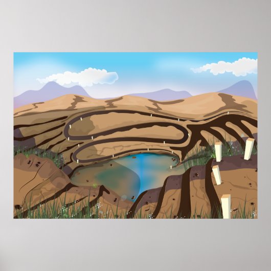 Poster Mine à ciel ouvert (Devant)