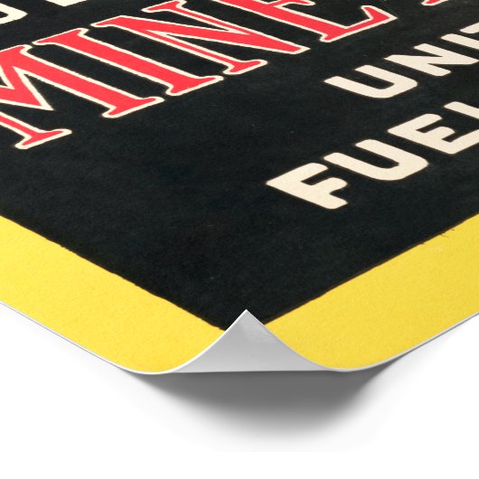 Poster Mine Plus CHARBON US Fuel Administration Propagand (Coin)