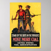 Poster Mine Plus CHARBON US Fuel Administration Propagand (Devant)