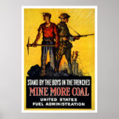 Poster Mine plus de charbon (Devant)