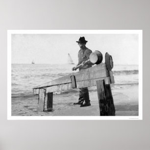 Poster Miner Washing Gold Alaska 1905