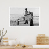 Poster Miner Washing Gold Alaska 1905 (Cuisine)