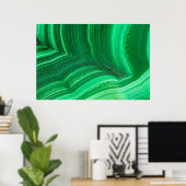 Poster Minéral malachite vert brillant (Bureau à domicile)