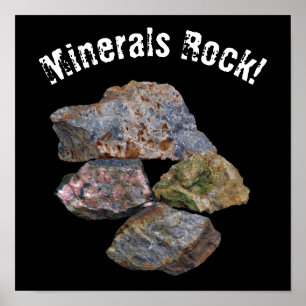 Poster Minerals Rock Collecteurs amusants