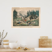 Poster Mines d'or en Californie (0636A) (Cuisine)