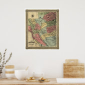 Poster Mines en Californie - 1851 (Cuisine)