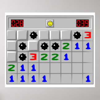 Poster Minesweeper Windows XP Retro Game