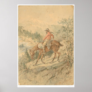 Poster Mineur à cheval (0692A)