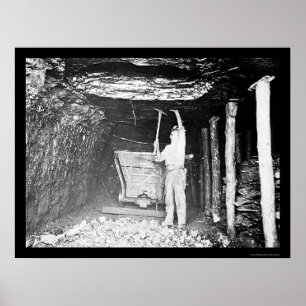 Poster Mineur de charbon 1910