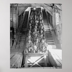 Poster Mineurs de cuivre, 1906. Photo ancienne