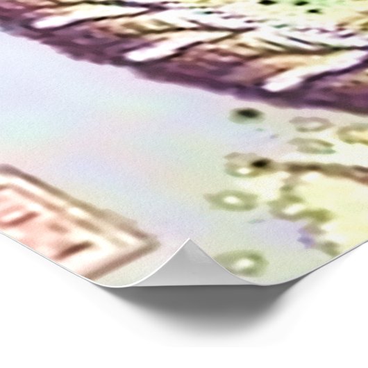 Poster Minhwa Tiger avec lapins et tuyaux (Coin)