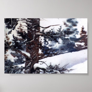 Poster Mini-affiche du paysage hivernal