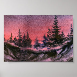 Poster Mini-affiche du paysage hivernal