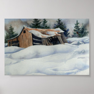 Poster Mini-affiche du paysage hivernal
