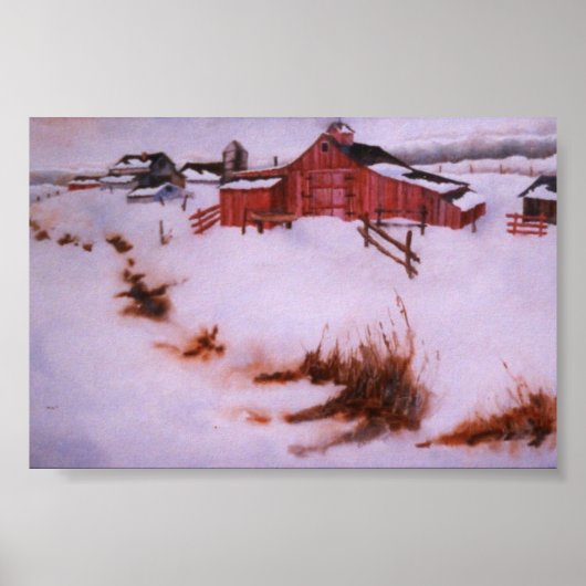 Poster Mini-affiche du paysage hivernal (Devant)