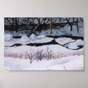 Poster Mini-affiche du paysage hivernal
