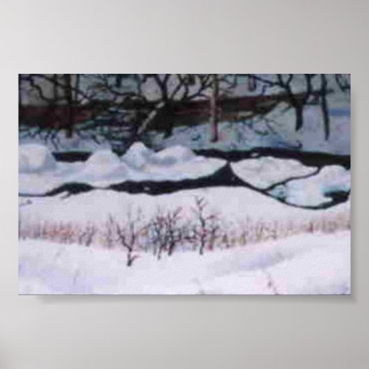 Poster Mini-affiche du paysage hivernal (Devant)