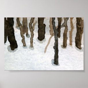 Poster Mini-affiche du paysage hivernal