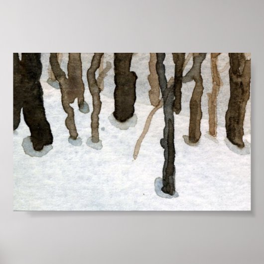 Poster Mini-affiche du paysage hivernal (Devant)