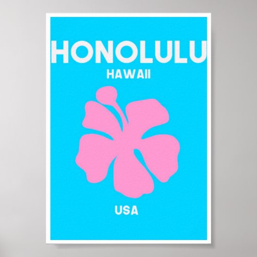 Poster Mini-affiche - Honolulu Hawaii (Devant)