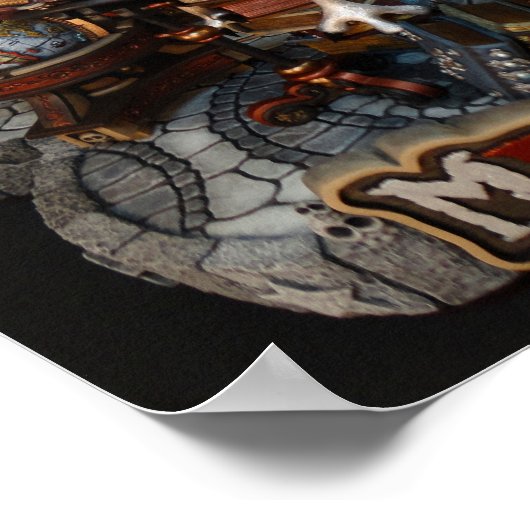 Poster Mini-affiche MD Library Dragon 11" x 14" (Coin)