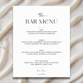 Poster Mini barre de script Menu Cheval Mariage Signal