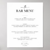 Poster Mini barre de script Menu Cheval Mariage Signal (Devant)