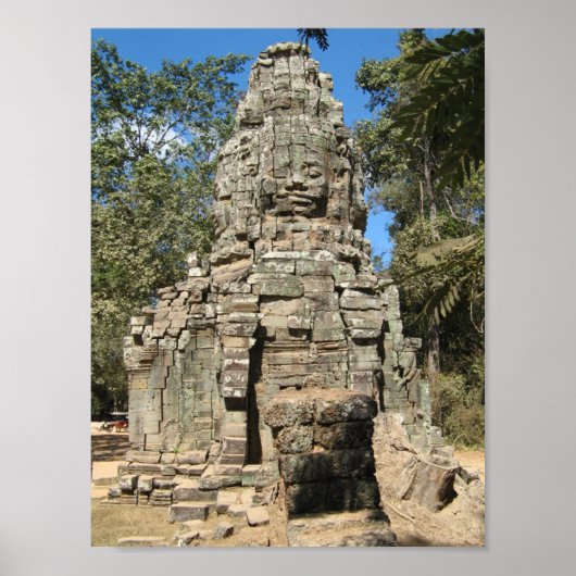 Poster Mini Bayon ... Ta Prohm, Angkor Wat, Cambodge (Devant)