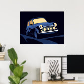 Poster Mini bleu (Bureau à domicile)