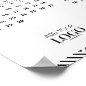 Poster Mini Calendrier 2025 Année complète Logo d'entrepr (Coin)