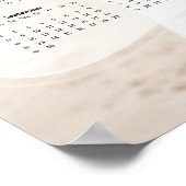 Poster Mini calendrier photo pour mariée et mariée élégan (Coin)