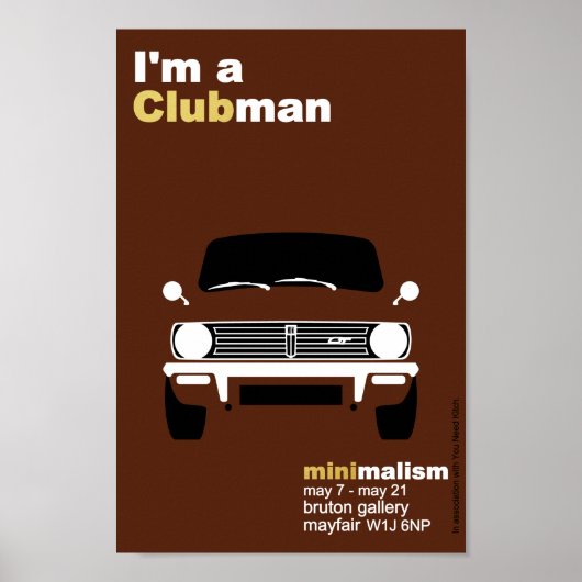 Poster Mini Clubman d'origine classique (Devant)