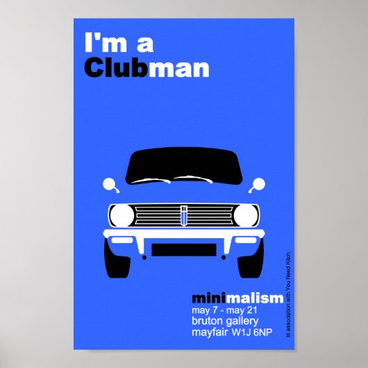 Poster Mini Clubman d'origine classique (Devant)