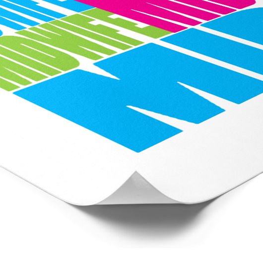 Poster Mini-femme colorée (Coin)