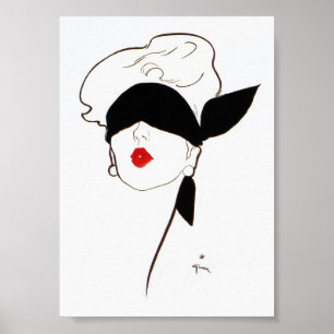 Poster Mini minimaliste Vintage d'illustrations de mode