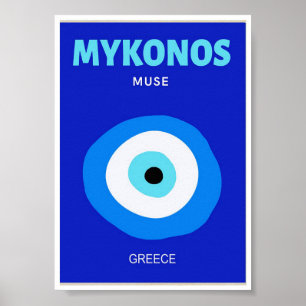 Poster Mini - Mykonos Muse Grèce