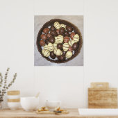 Poster Mini oeufs de Pâques dans le nid de chocolat (Cuisine)